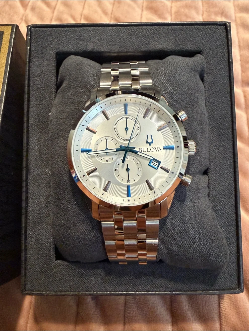 Bulova Men's Sutton Chronograph Silver Stainless Steel Bracelet Watch